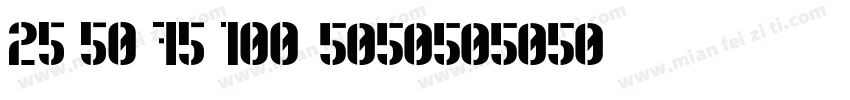 25 50 75 100字体转换